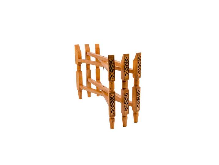 Marrakesch Orient & Mediterran Interior Beistelltisch Tablettgestell aus Zedern-Massivholz, Dunkelbraun, Moucharabia 76 cm (1-St), Handarbeit