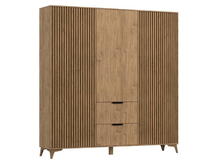 Armoire 3 portes 2 tiroirs Esteban Bois