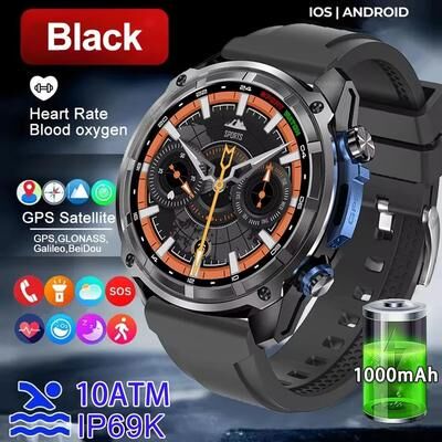 Inspired Living Ranger Pro GPS Smartwatch With Offline Maps & 10ATM Waterproof Design black