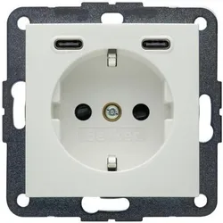 Berker, Steckdose, 48151909 Steckdose SCHUKO/USB CC 20W PD S1 pw mt