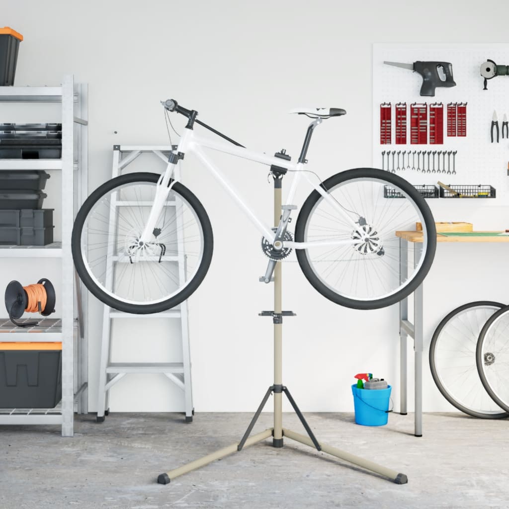 vidaXL Support de réparation de vélo pliable réglable 102-160 cm