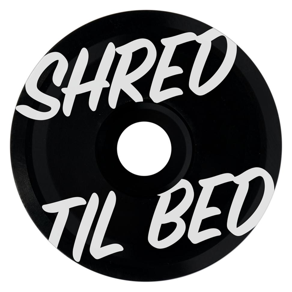Kids Ride Shotgun Shred Til Bed Stem Cap Ahead-Kappe, 1 1/8", black (40084532)