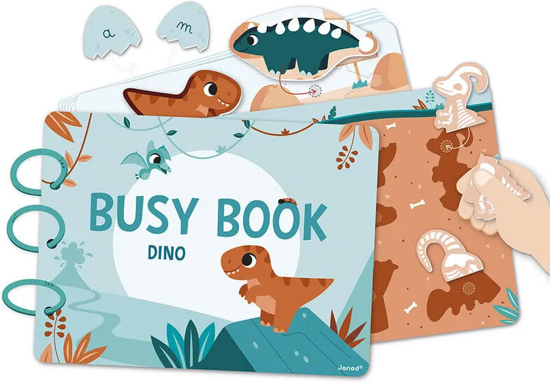 Livre d'activités Busy Book Dino (Français/Anglais) - Janod