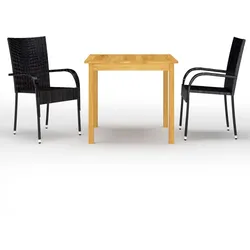 Helloshop26 - 3-teiliges schwarzes Garten-Essset 02_0013647