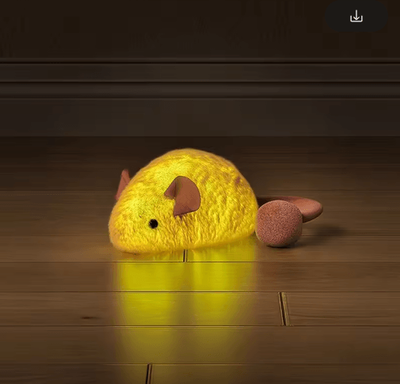 Inspire Picks Interactive Plush Mouse Cat Toy Luminous Chew & Hunting Toy For Indoor Cats 1pc