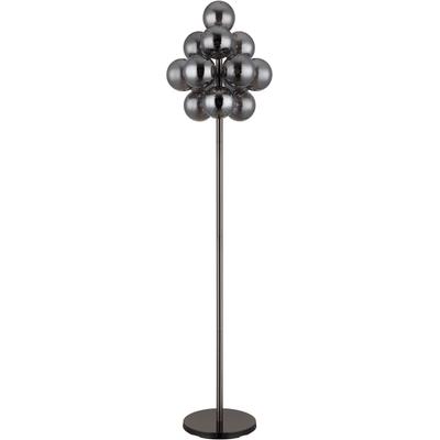 GLOBO LIGHTING Stehlampe "CONOR", grau (rauchfarben), 13, Ø 12cm H: 160cm, 1 Stk., Leuchten, Stehleuchte, Glas, Wohnzimmer, Flur, Stehlampe