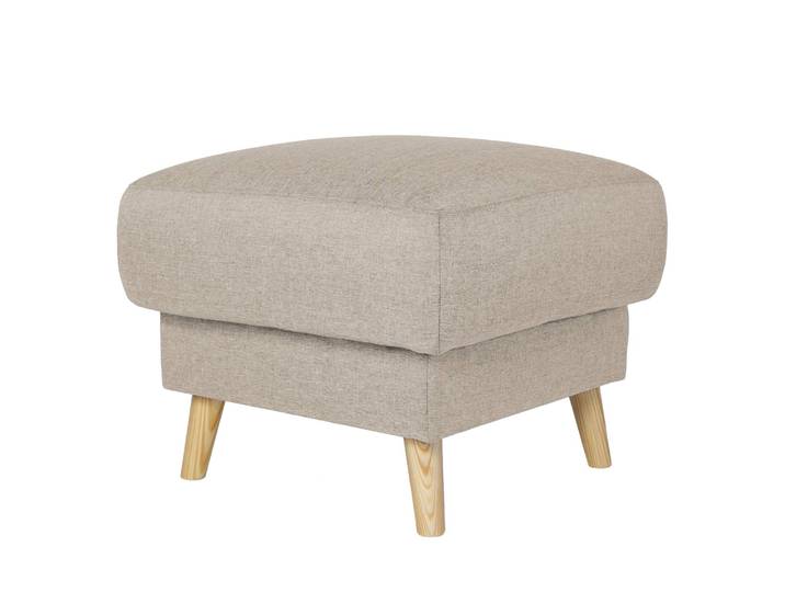 Polsterhocker 77 x 46 x 62cm Beige/Cappuccino Webstoff Luba: Cappuccino