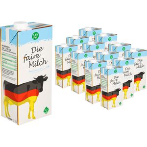 Die-Faire-Milch Milch H-Vollmilch, Fettgehalt 3,8%, ultrahocherhitzt & homogenisert, 12x 1 Liter