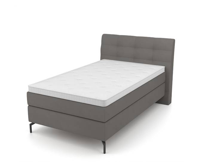 Boxspringbett 903 - Grau (Stahlgrau) - Vintage Velours
