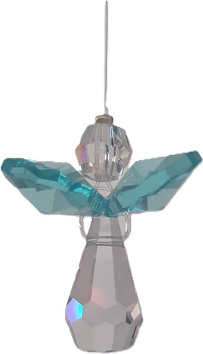 CrystalDesign Beschermengel Raamhanger Baby Blue met Swarovski kristal