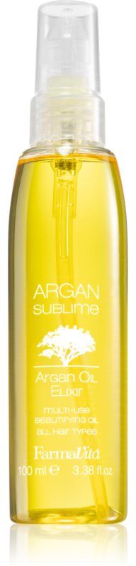FarmaVita Argan Sublime élixir à l'huile pour des cheveux brillants et lisses 100 ml