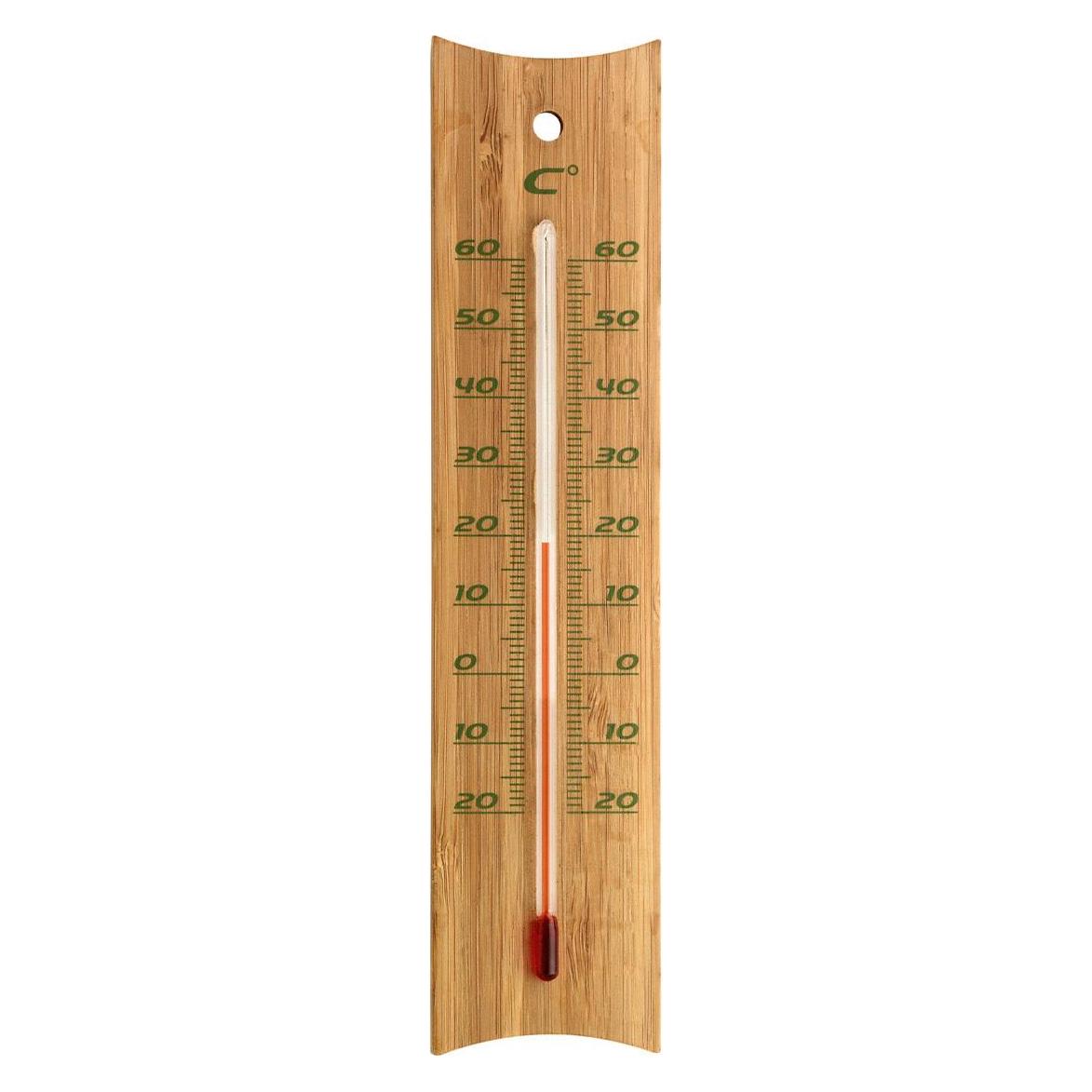 TFA Analoges Innen-Außen-Thermometer aus Bambus 12.1049 wetterfest (121049)
