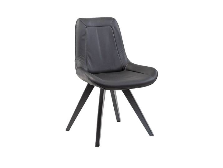 Stuhl AROSA Echtleder schwarz