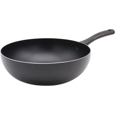Wok KRÜGER "Aluminium Wokpfanne, 28 cm", schwarz, H:9cm Ø:28cm, Pfannen, Wok, für Induktions-Kochfelder geeignet