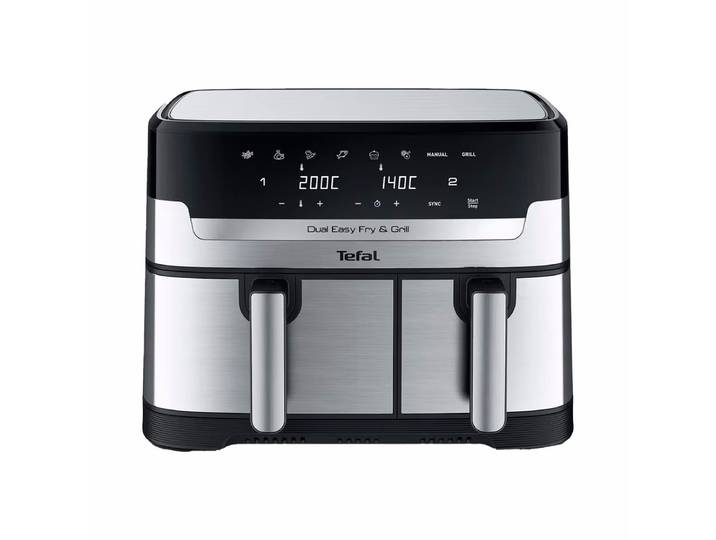 Tefal Dual Easy Fry und Grill Fritteuse – Airfryer - Friteuse – grau