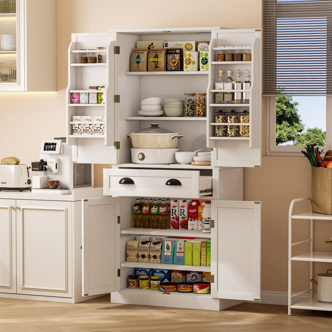 ClassicLiving 182cm Kitchen Pantry White 182cm H X 80cm W X 40cm D