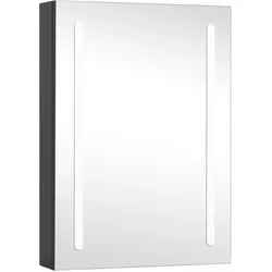 Helloshop26 - Badezimmerschrank mit LED-Spiegel 50 x 13 x 70 cm mit sanfter Beleuchtung und ergonomischem Stauraum modernes Design 02_0046733