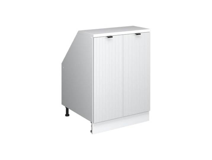 Vicco Dachschrägenschrank Rion, Weiß Riffel/Weiß