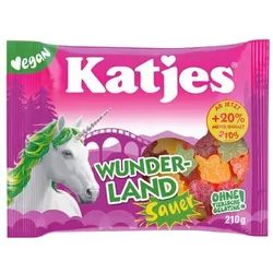 Katjes Fruchtgummi vegan »Wunderland - sauer« 210 g schwarz