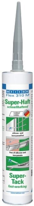 WEICON Flex 310 M® Super-Haft, Kleb- und Dichtstoff mit sehr hoher Anfangshaftung auf MS-Polymer-Basis, 290 ml, weiß (13650290)