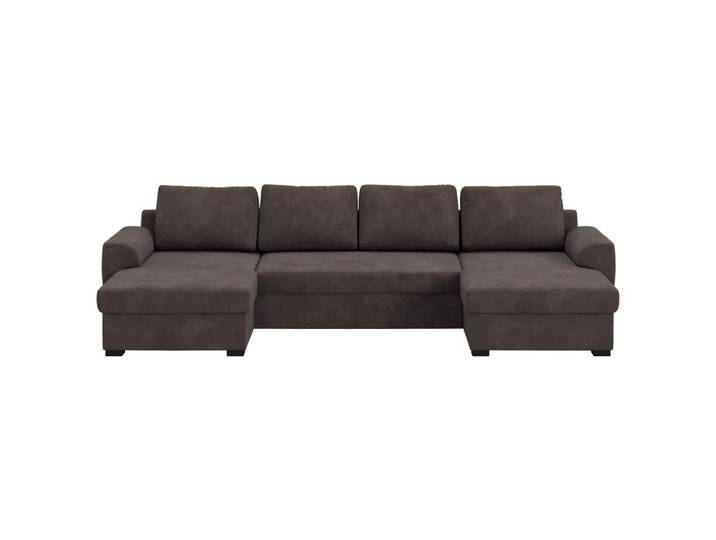 Mid.you Wohnlandschaft, Braun, Kunststoff, seitenverkehrt montierbar, U-Form, 327x154 cm, Bettfunktion erhältlich, Wohnzimmer, Sofas & Couches, Wohnlandschaften, Wohnlandschaft U-Form