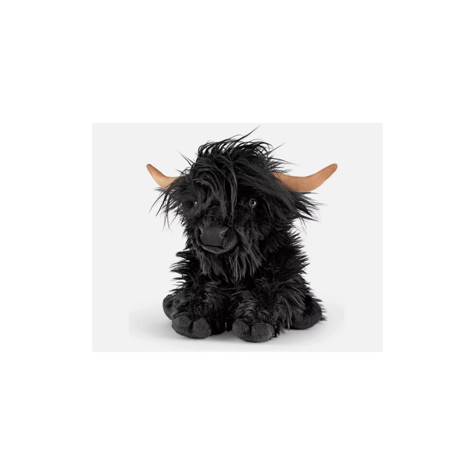 Living Nature Highland Kuh - Schwarz 30cm ohne Sound Kuscheltier Plüschtier Kinder plüsch kuscheln