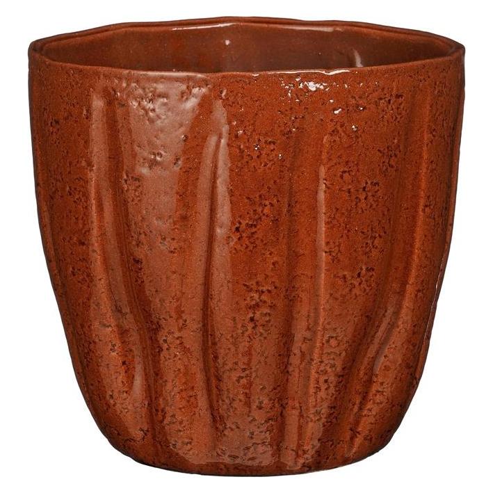 Mica Flower pot ALFREDO 1193652, ceramics, red (26 x 25 cm) (1193652)
