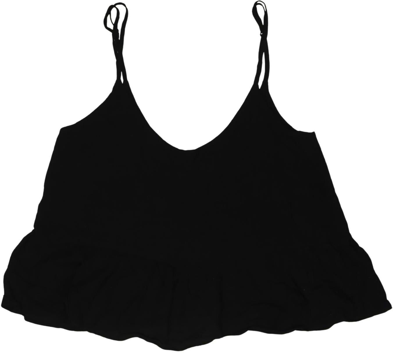 Topshop Damen Top, Schwarz, Gr. EU 34, Viskose - Second Hand
