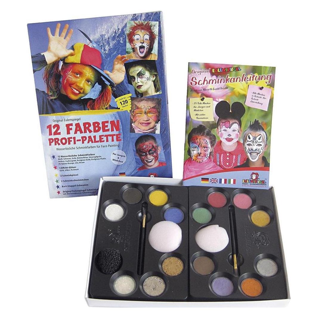 Eulenspiegel 12 Farben Profi Schmink-Palette (76131)