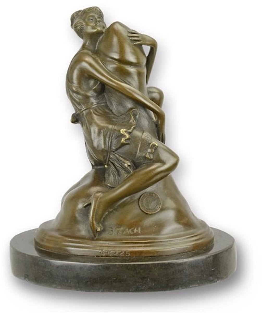 Erotisch bronzen sculptuur Intiem Beeld voor op tafel Hoogte: 17,7 cm