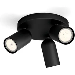 Philips, Deckenstrahler, Pongee opbouwspot - 3-lichts - zwart (GU10)