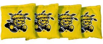 Skip's Garage Wichita State University WSU Yellow Cornhole Bags
