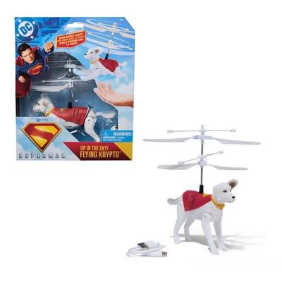 Superman - Fliegender Krypto, Interaktive und fliegende Figur, 19 cm, Spielzeug für Kinder ab 4 Jahren