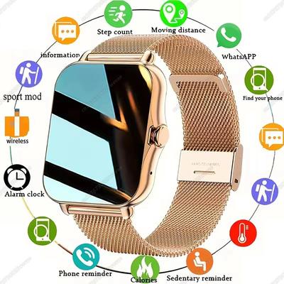 Uplift Treasures Bluetooth Smart Watch With HD Display Call Answer Message Preview gold (20 Milan)