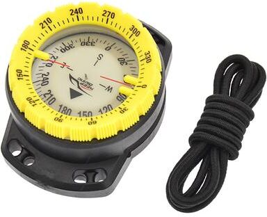 Multisell Products Hub Waterproof Outdoor Camping Compass Watch With Luminous Dial And Adjustable Band yellow