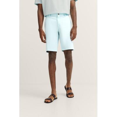 Bermudas BUGATTI, Herren, Gr. 56, Normalgrößen, blau (510, mint), 98% Baumwolle, 2% Elasthan, unifarben, normal, Hosen Bermudas, im lässigen Stil