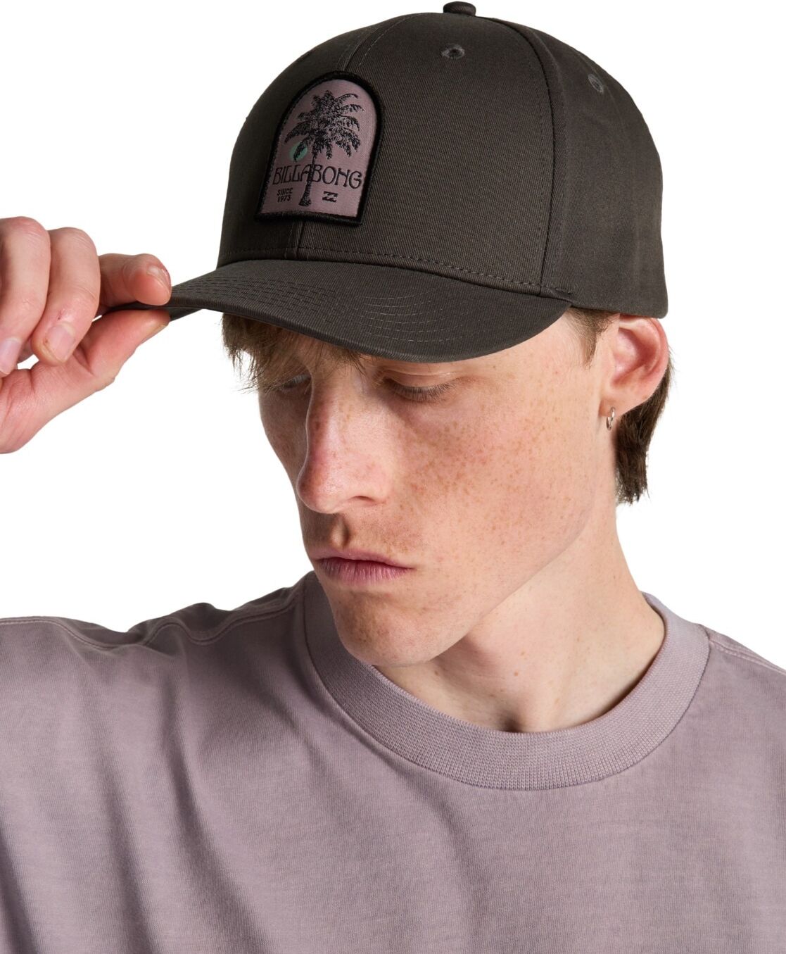 Snapback Cap BILLABONG "Patch", Herren, braun (pewter), Baumwolle, Caps Snapback Cap