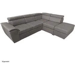 HTI-Living, Sofa + Bettsofa, Ecksofa Sandy mit Ottomane rechts (Ecksofa)
