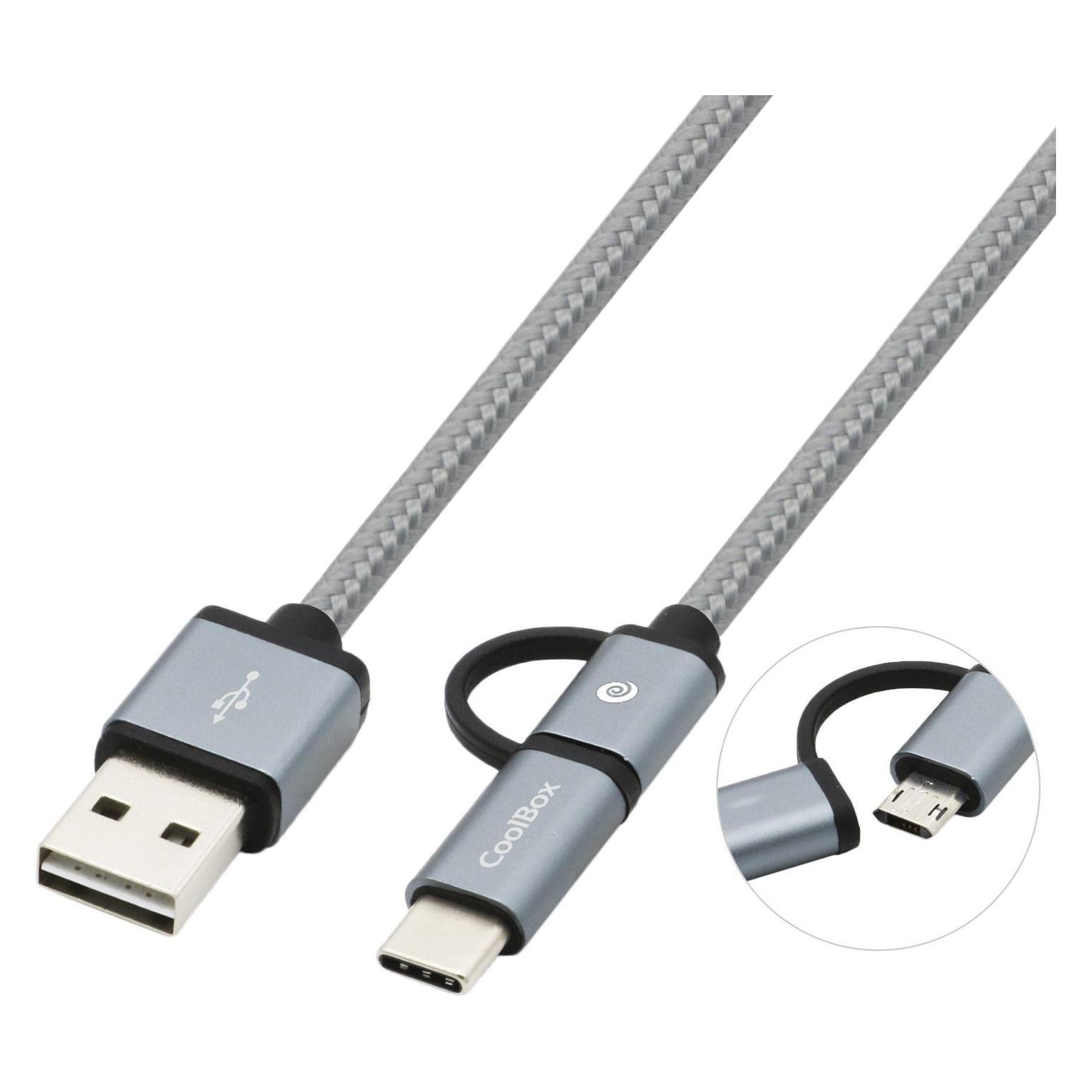 CoolBox COO-CAB-U2MC-GR (1 m, USB 2.0) (COO-CAB-U2MC-GR)