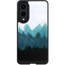Nivocase Hülle für Samsung Galaxy S25 Edge Handyhülle NIVOcore Case Schwarz Abstrakt Baum Wald (Samsung Galaxy S25 Edge), Smartphone Hülle, Schwarz