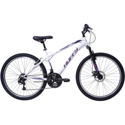 Mountainbike HUFFY Gr. 45, weiß, Fahrräder, Kinder, 45cm, 26 Zoll (66,04cm) hinten: 26 Zoll (66,04cm)