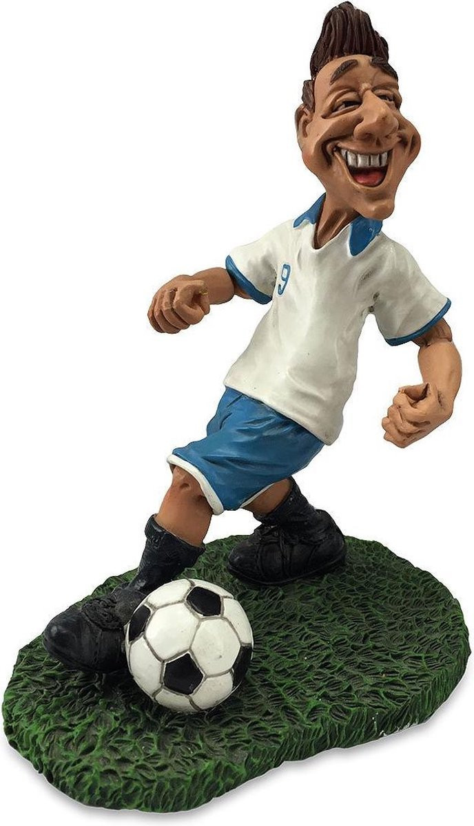 Grappig voetballer karikatuur beeldje voor volwassenen