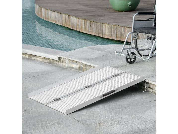 HOMCOM Rampe Accès Fauteuil 270kg Pliable Antidérapante