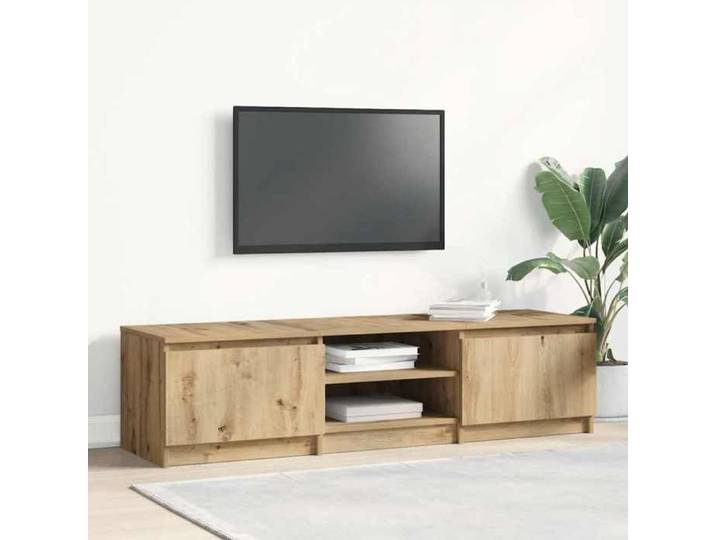 Meuble TV - MVS - Table de Télévision unité TV chêne artisanal 140x40x36cm - bois d'ingénierie 164676