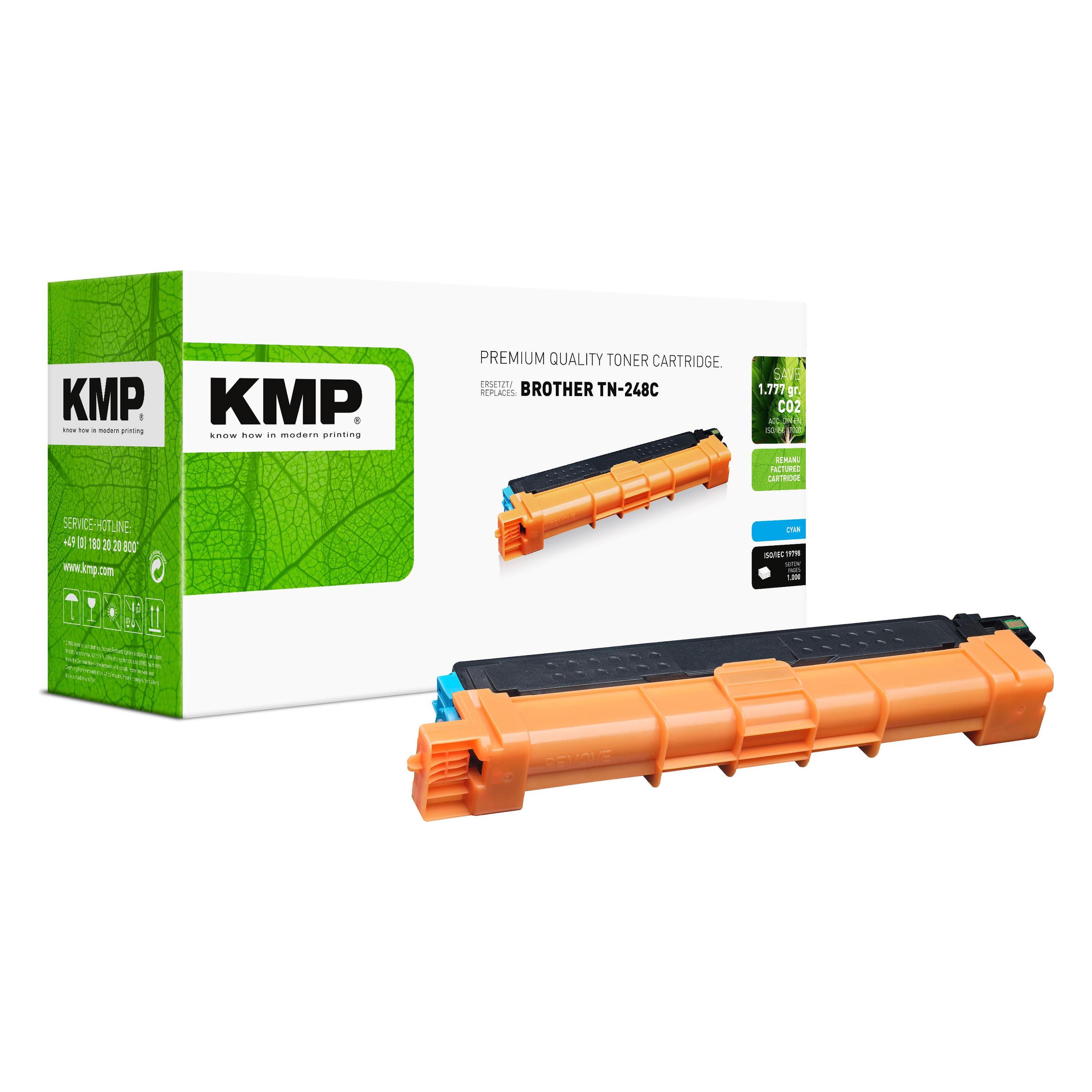 KMP Toner ersetzt Brother TN248C Kompatibel Cyan 1000 Seiten 1273,0003 1273,000 (1273,0003)
