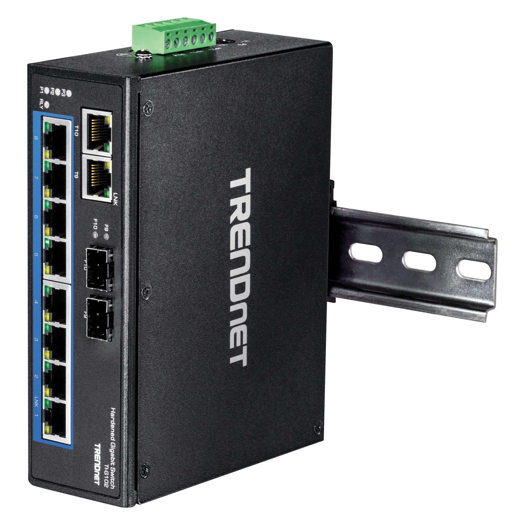Trendnet TI-G102 10Port Switch DIN-Rail Industrial Gigabit (10 Ports) (TI-G102)