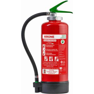 Krone Feuerlöscher Fettbrand Schaum, 6 Liter, Schaumlöscher, 27A, 144B, 40F, fluorfrei