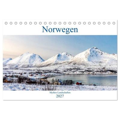 Norwegen - Mythos Landschaften (Tischkalender 2027 DIN A5 quer), CALVENDO Monatskalender