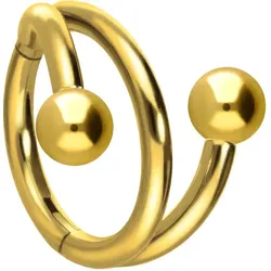 Titan Segmentring Clicker mit Innengewinde 3 RINGE + 2 KUGELN