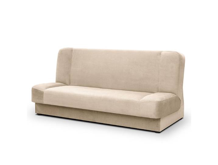 Schlafsofa Beige Samt Cronos 190 x 87 x 85cm mit Schlaffunktion Modern